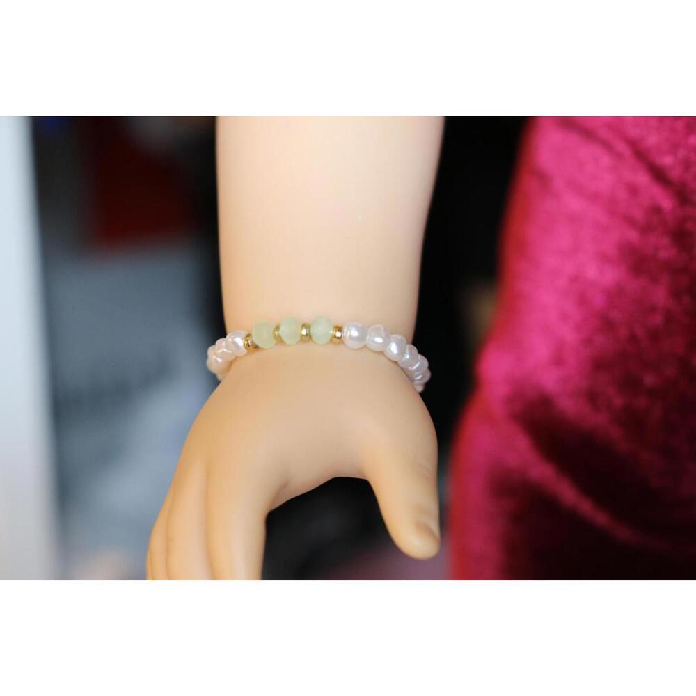 18 Inch Doll Green Pearl Bracelet
